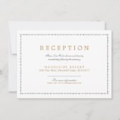 Elégante carte classique de réception de mariage (Devant)