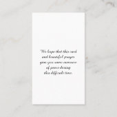 Elégante carte commémorative de service funéraire (Dos)