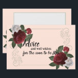 Elégante carte conseil Bourgogne et Fleurs roses<br><div class="desc">La collection Elegant Grace mariage est une belle collection romantique et luxueuse de papeterie florale. Personnalisez notre superbe papeterie avec vos détails de l'événement facilement et rapidement,  appuyez simplement sur le bouton customiser. La coordination. Les articles correspondants pour compléter votre collection d'événements sont disponibles dans notre boutique Zazzle!</div>