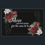 Elégante carte conseil Bourgogne et Fleurs roses<br><div class="desc">La collection Elegant Grace mariage est une belle collection romantique et luxueuse de papeterie florale. Personnalisez notre superbe papeterie avec vos détails de l'événement facilement et rapidement, appuyez simplement sur le bouton customiser. La coordination florale à l'envers est incluse. Les articles correspondants pour compléter votre collection d'événements sont disponibles dans...</div>