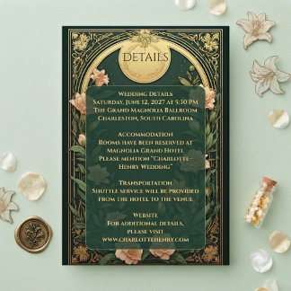 Élégante carte d'accompagnement de mariage personn