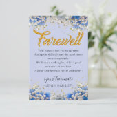 Elégante carte d'adieu de collègue Floral Goodbye (Debout devant)