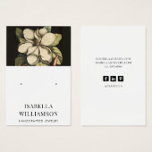 Élégante carte d'affichage à bijoux à oreilles flo (Devant & derrière)