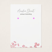 Élégante carte d'affichage à oreille florale perso (Devant)