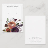 Élégante carte d'affichage à oreilles florales (Devant / Derrière)