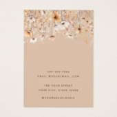 Élégante carte d'affichage à oreilles florales fle (Dos)