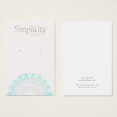 Élégante carte d'affichage à oreilles florales Lot (Devant & derrière)