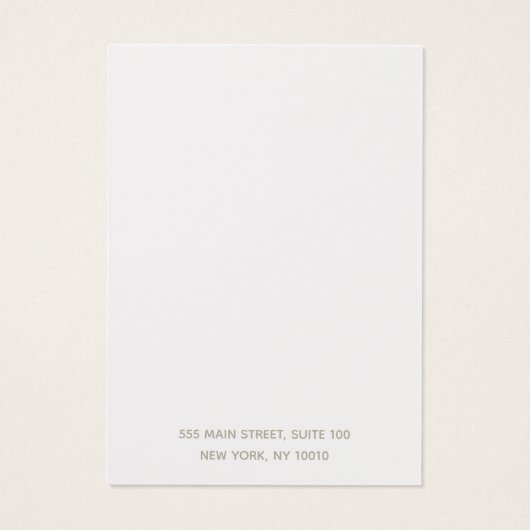 Élégante carte d'affichage Cercle blanc (Dos)