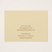 Élégante carte d'affichage couleur or blanc (Dos)