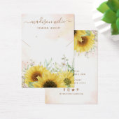 Élégante carte d'affichage de bijoux de tournesol (Bureau)