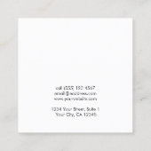 Élégante carte d'affichage de clip de script or en (Dos)