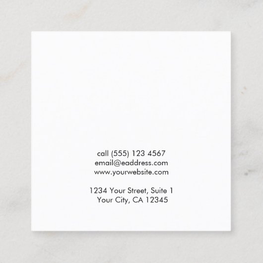 Élégante carte d'affichage de clip de script or en (Dos)