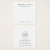 Elégante carte d'affichage de collier de logo pers (Devant & derrière)