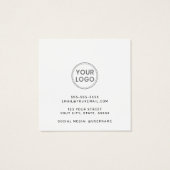 Elégante carte d'affichage de collier de logo pers (Dos)