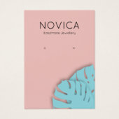 Élégante carte d'affichage de la feuille de monstè (Devant)