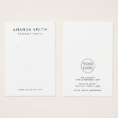 Elégante carte d'affichage de logo personnalisé bl (Devant & derrière)