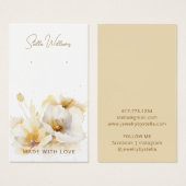 Élégante carte d'affichage de l'oreille de fleurs  (Devant & derrière)