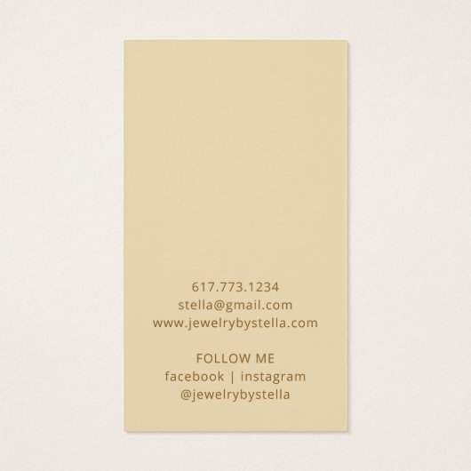 Élégante carte d'affichage de l'oreille de fleurs (Dos)