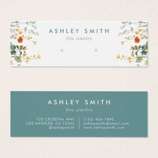 Élégante carte d'affichage de l'oreille du champ F (Devant & derrière)