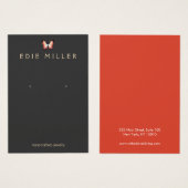 Élégante carte d'affichage de l'oreille papillon (Devant & derrière)