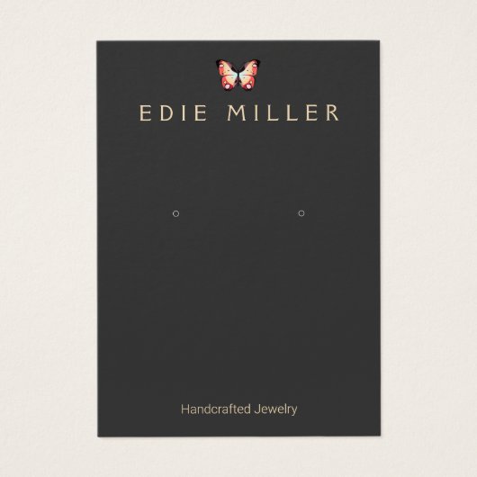 Élégante carte d'affichage de l'oreille papillon (Devant)