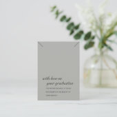 ÉLÉGANTE CARTE D'AFFICHAGE DE NIVEAU GRIS CHIC (Debout devant)