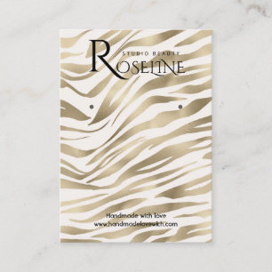 Élégante carte d'affichage d'impression Gold Zibra