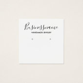 Élégante carte d'affichage d'oreille en noir et bl (Devant)