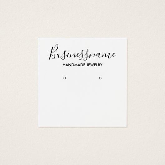 Élégante carte d'affichage d'oreille en noir et bl (Devant)