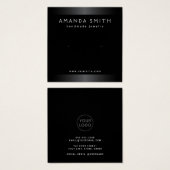 Élégante carte d'affichage d'oreille noire et gris (Devant & derrière)