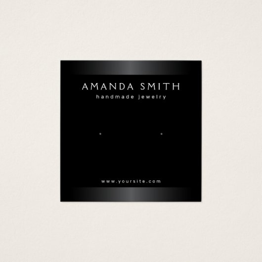 Élégante carte d'affichage d'oreille noire et gris (Devant)