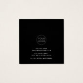 Élégante carte d'affichage d'oreille noire et gris (Dos)