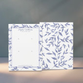 Elégante carte d'affichage double clou bleu toile 