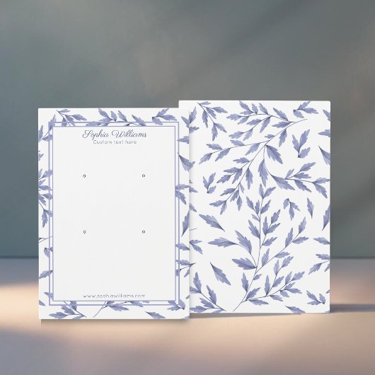 Elégante carte d'affichage double clou bleu toile 