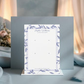 Elégante carte d'affichage double clou bleu toile 