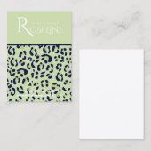 Élégante carte d'affichage Empreinte de léopard ve (Devant / Derrière)