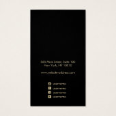 Élégante carte d'affichage en bronze noir peint (Dos)