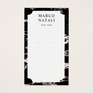 Élégante carte d'affichage en marbre noir