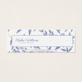 Elégante carte d'affichage en mini stud bleu toile (Devant)