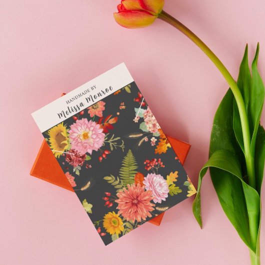 Élégante carte d'affichage Fleur sauvage en collie