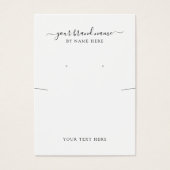 Élégante carte d'affichage minimaliste pour bijoux (Devant)