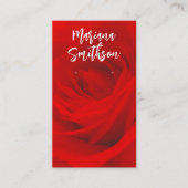 Élégante carte d'affichage romantique Rose rouge (Devant)