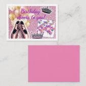 Elégante carte d'anniversaire (Devant / Derrière)