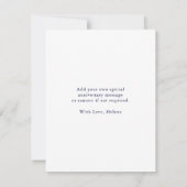 Élégante carte d'anniversaire au coeur du monogram (Dos)