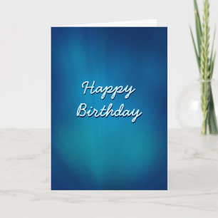Elégante carte d'anniversaire bleu sous-marin