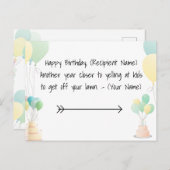 Elégante carte d'anniversaire Conception des front (Devant / Derrière)