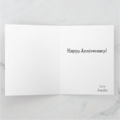 Élégante carte d'anniversaire de couple fleurie (Intérieur)