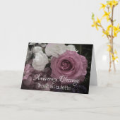 Elégante carte d'anniversaire de couple personnali (Fleur jaune)