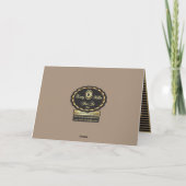 Elégante carte d'anniversaire de fleurs bleues et (Dos)