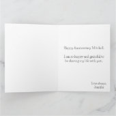 Elégante carte d'anniversaire de fleurs florales (Intérieur)